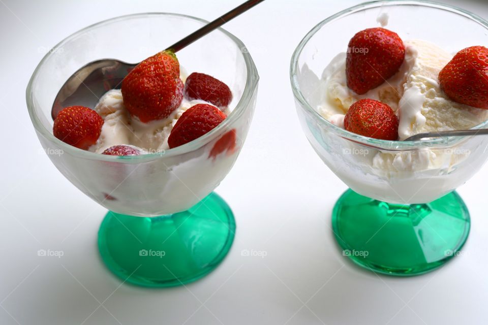 Strawberry, Fruit, Sweet, Yogurt, Berry