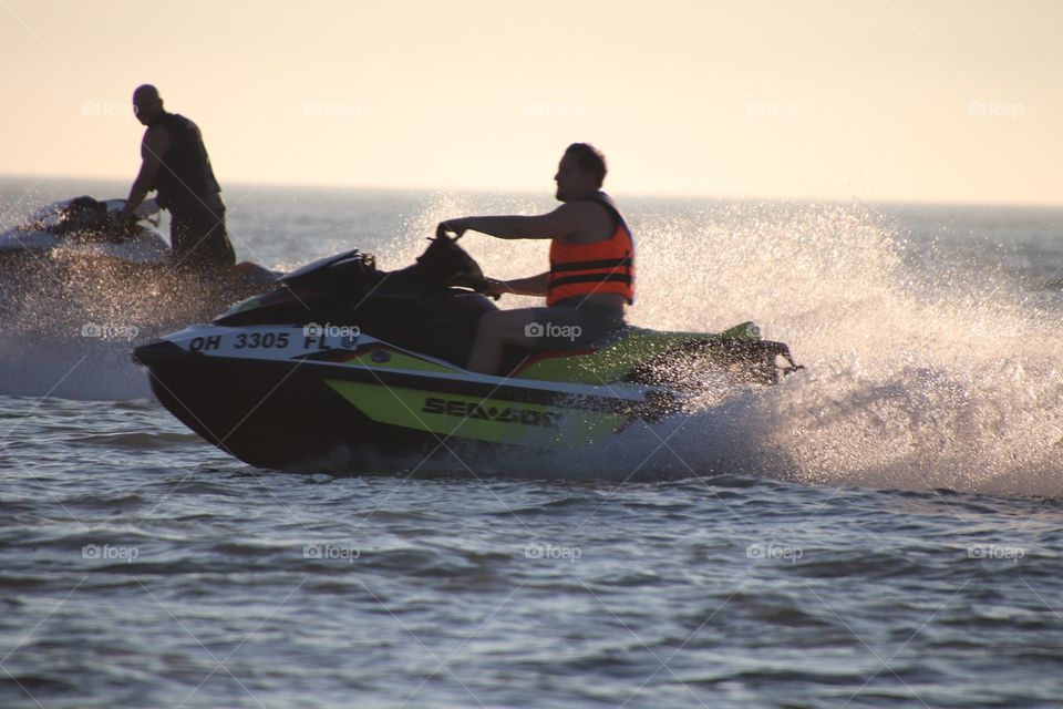 Jet skiing on The Great Lakes 