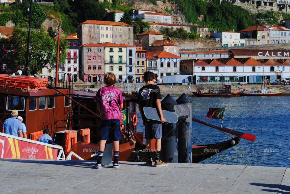 The kids love going out in summer in Portugal!!! Porto, Portugal. 