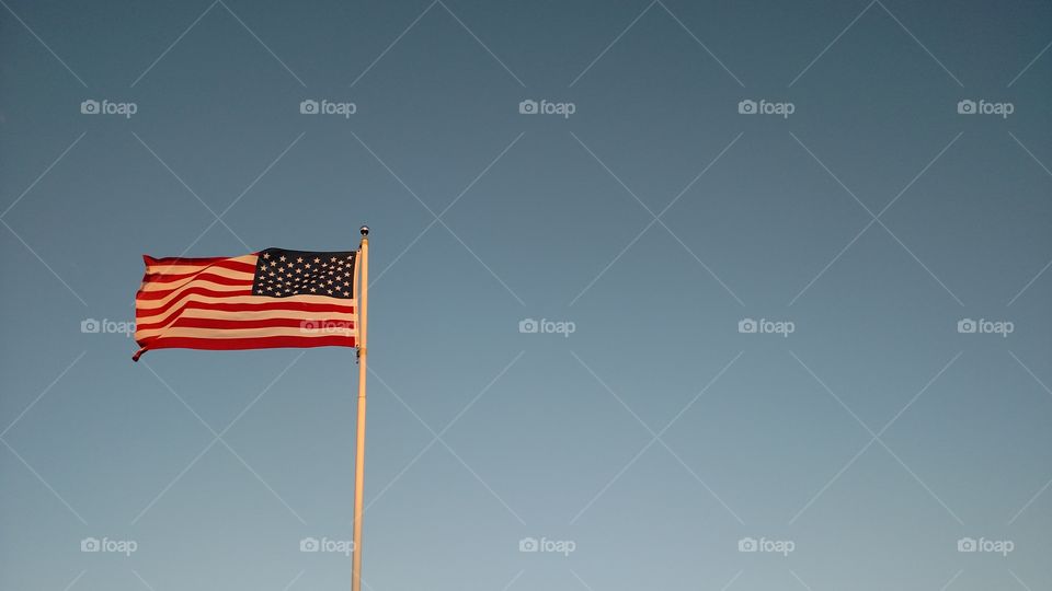 United States flag.