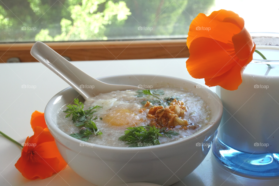 Stay cozy with rice soup