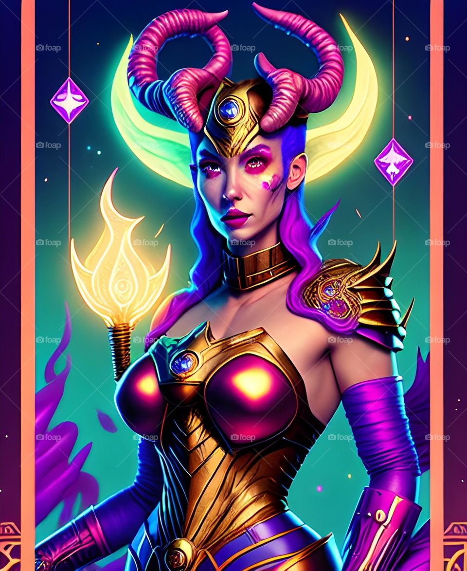 More AI Generated art in the Aries Season Astrology Collection.