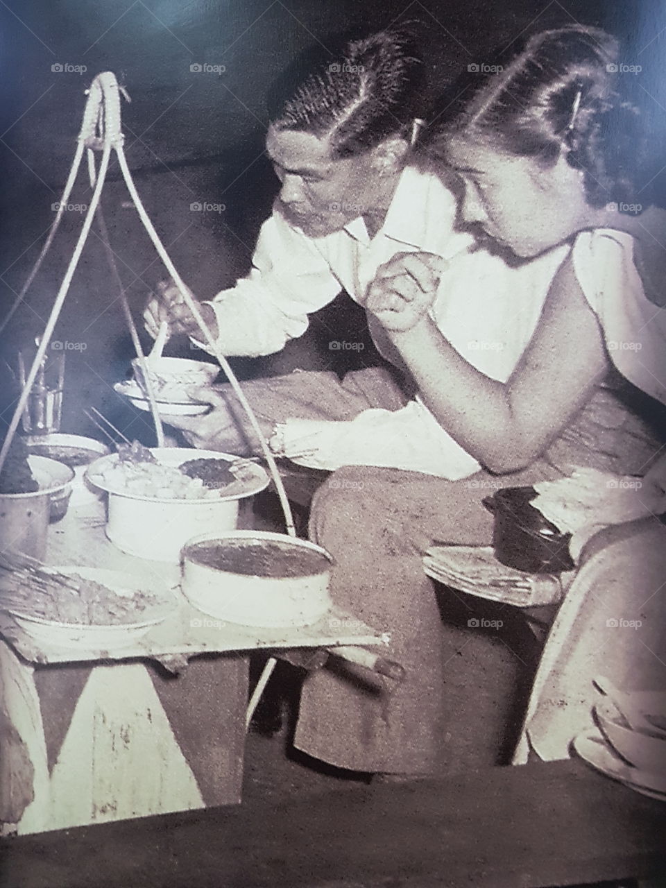 1960 make shift Satay stall