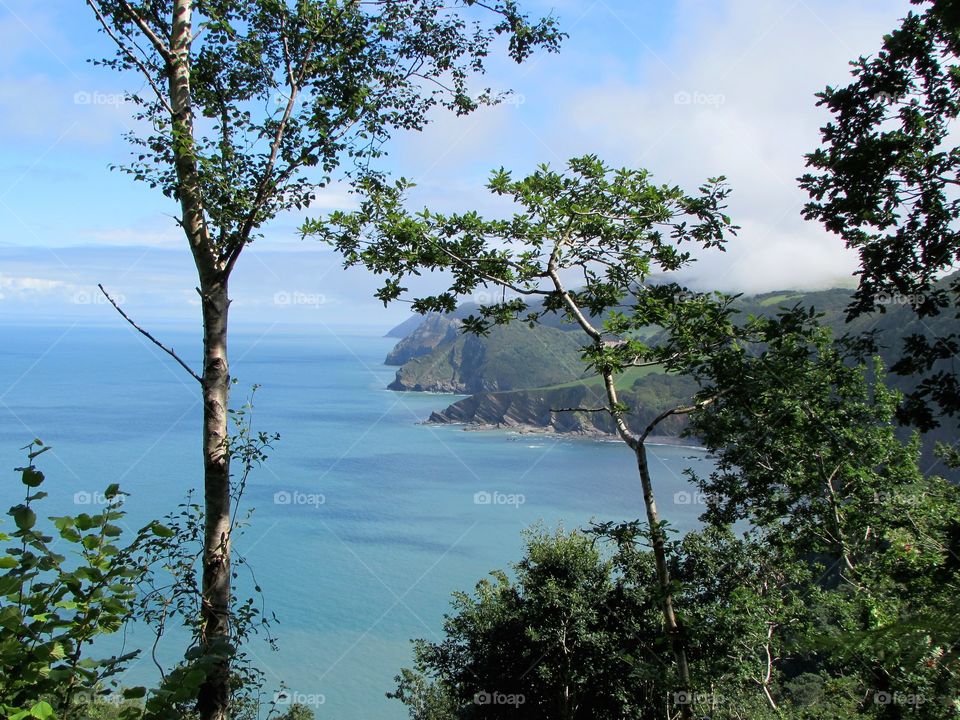 North Devon headland, UK