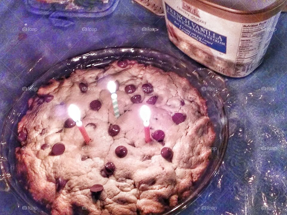 happy birthday cookie cake. a gluten free treat for my son
