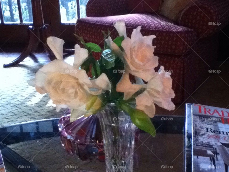 Gardenias in vase