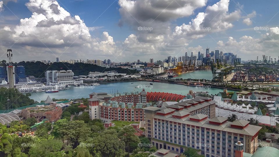 View of Singapore city