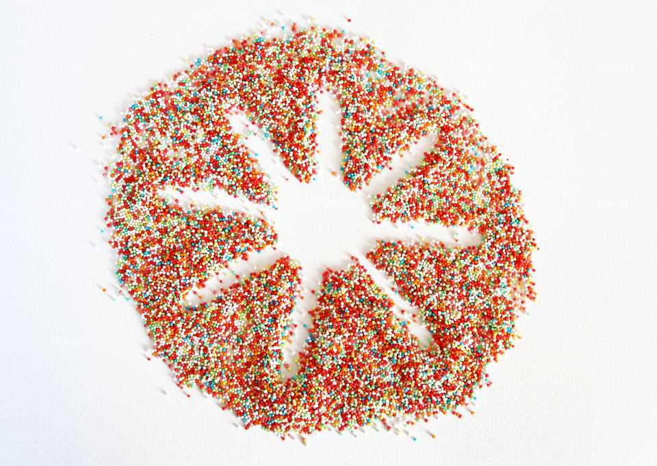 sun scratched into a heap of hundreds and thousands