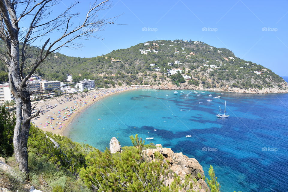 High angle view of a beach