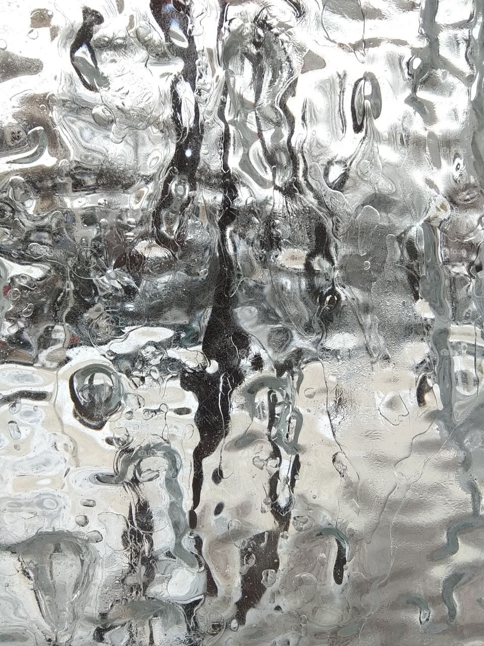 Ice
Ice build-up on the glass in the
 supermarket.