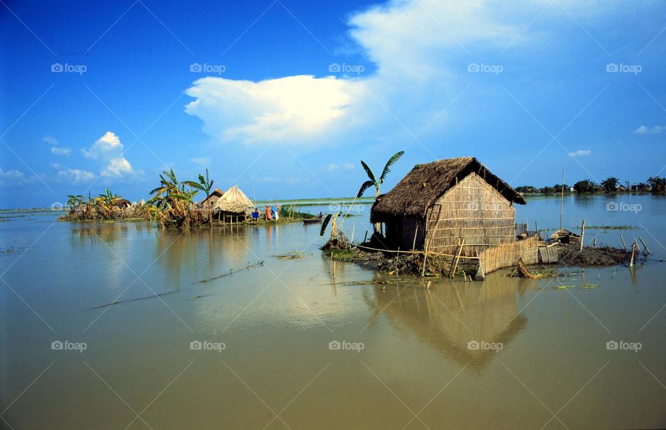 Flood Area. Flood in Bangladesh