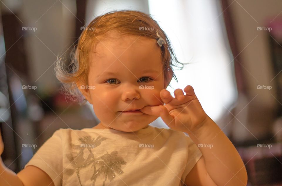 Portrait of baby girl