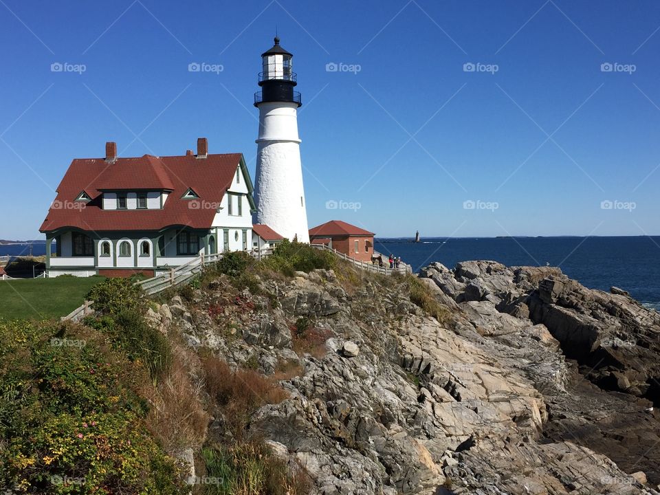 The Head Light Lighthouse near Portland, Maine is the oldest in the state. 