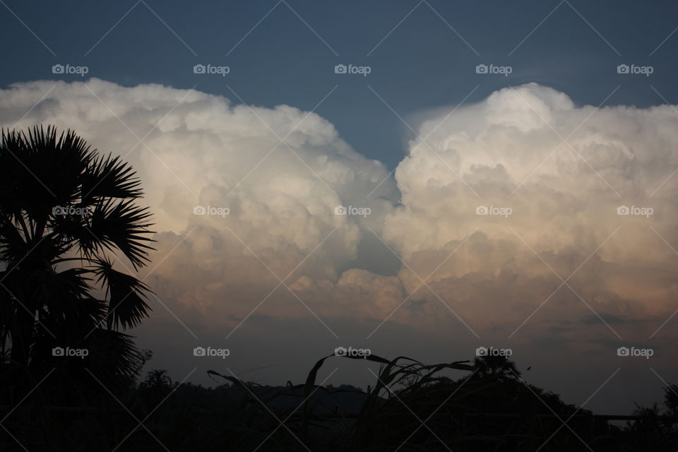 clouds gathering in sky