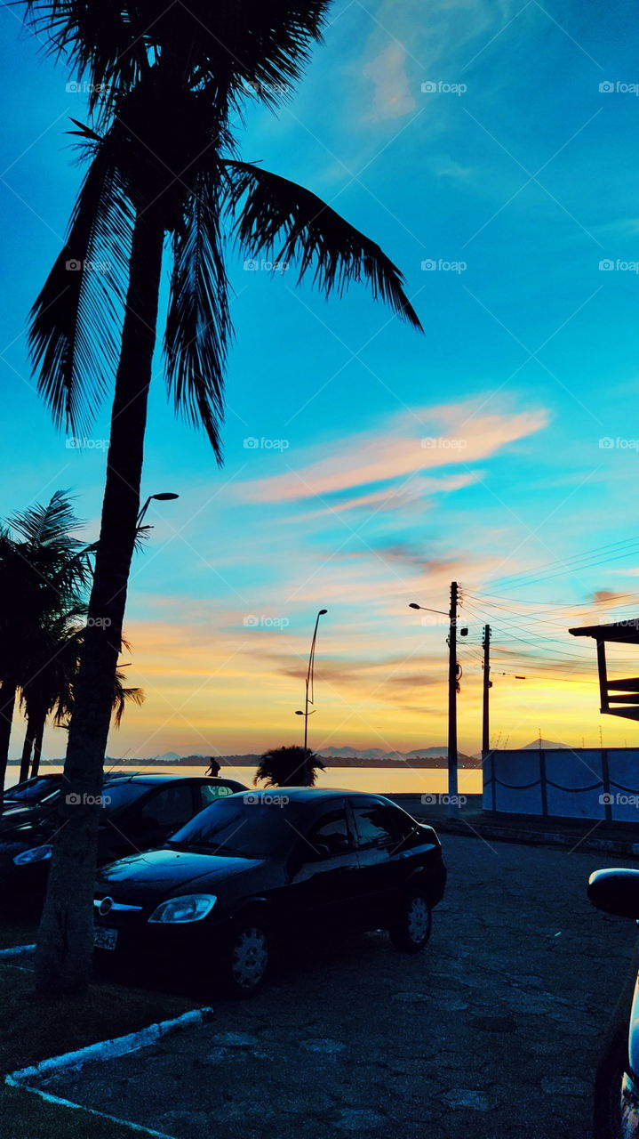 Por do Sol em Orla de Araruama Rj Brasil