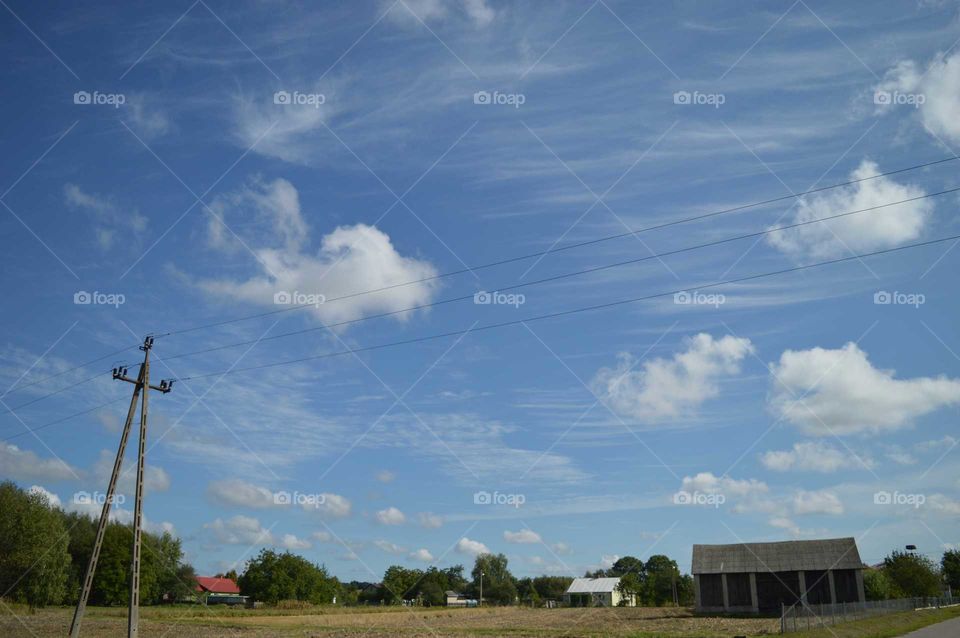 blue sky with clouds