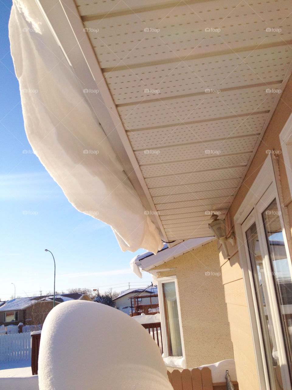 snow winter roof home by stykellee