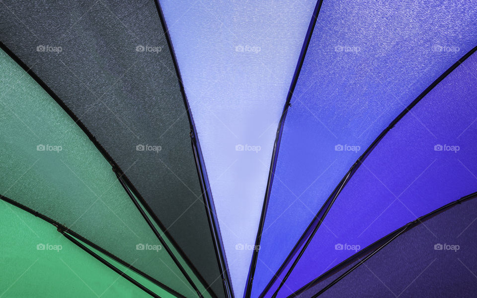 Rainbow umbrella pattern