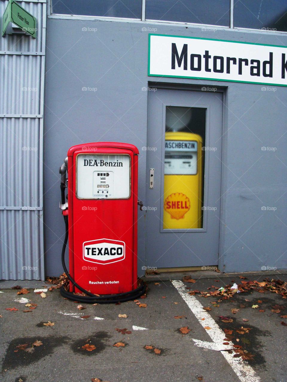 old gas Station with petrol pump