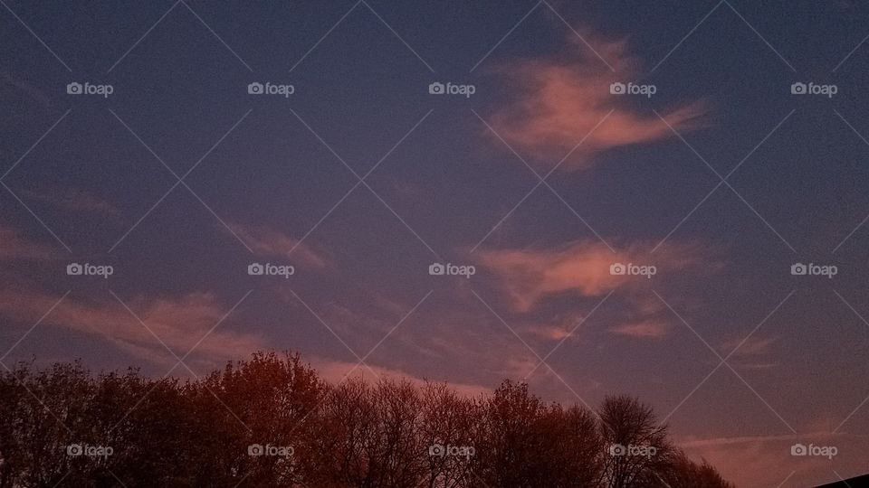 Glowing Clouds from Sunset