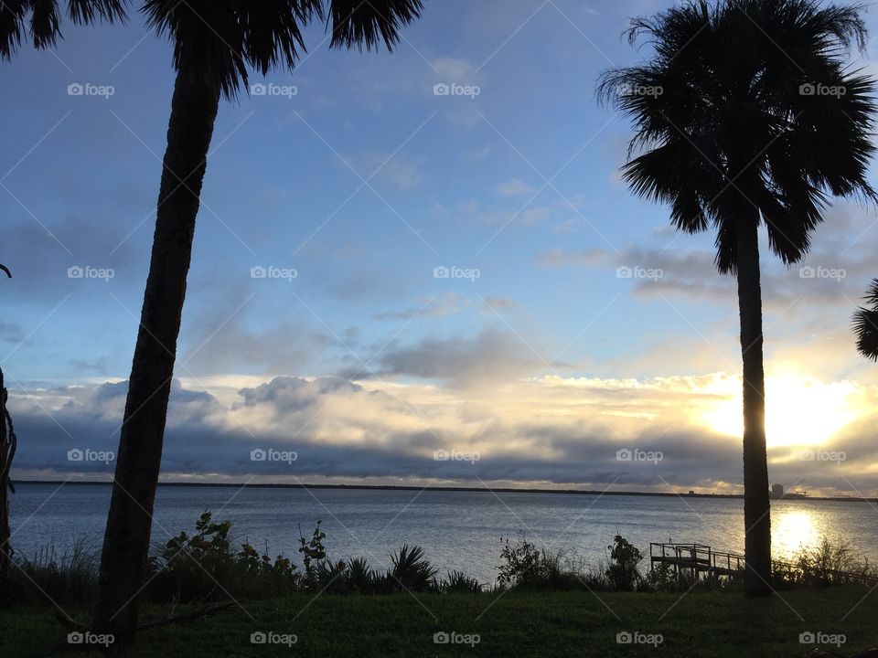 Sky and water scene