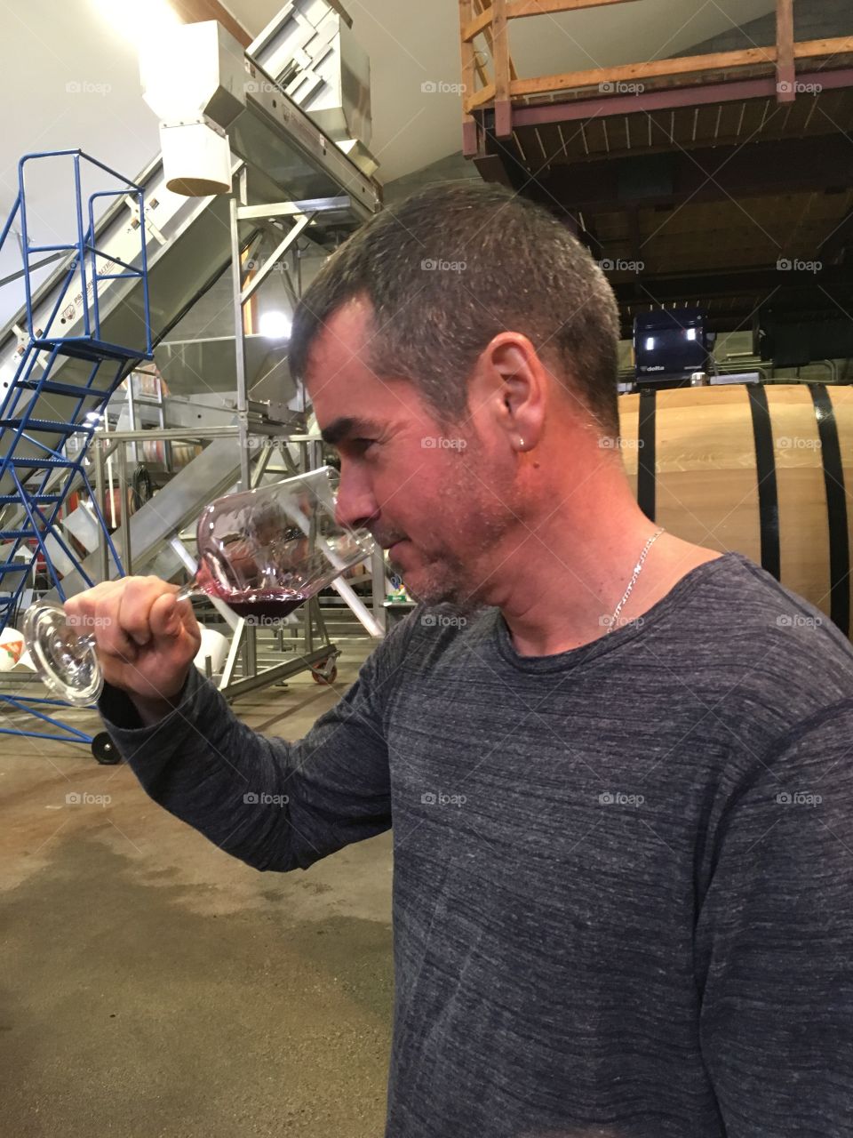 Wine tasting from the barrel