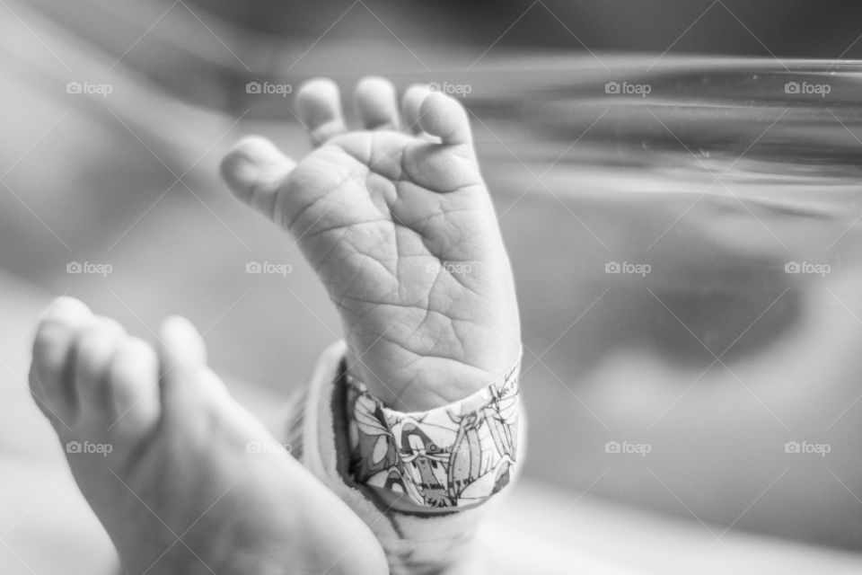 Close-up of baby's foot