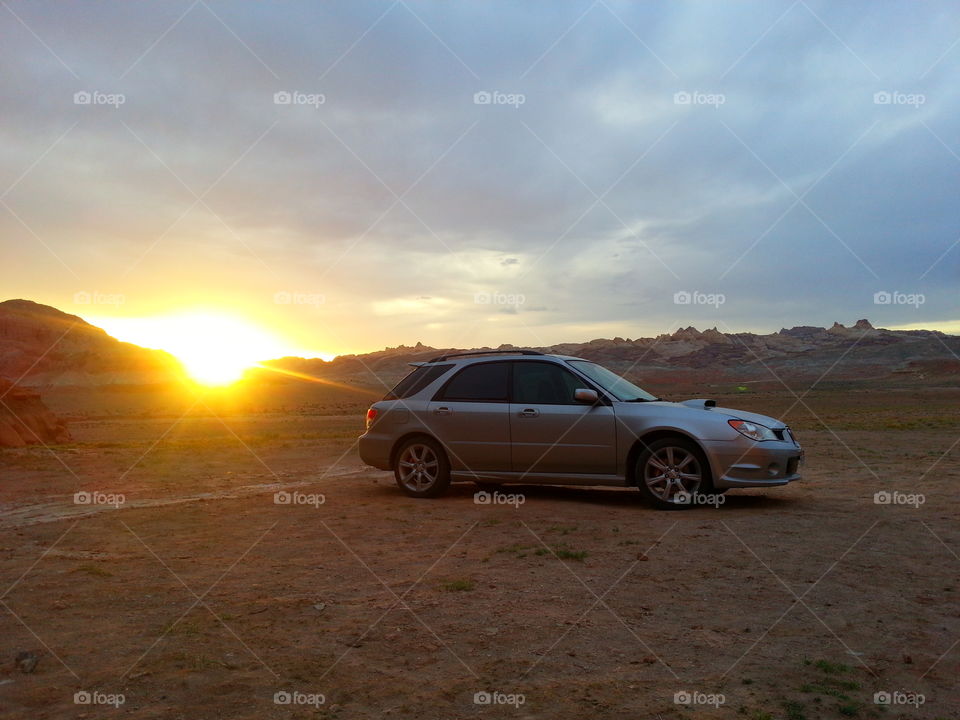 Sunsets and deserts and SUBARU