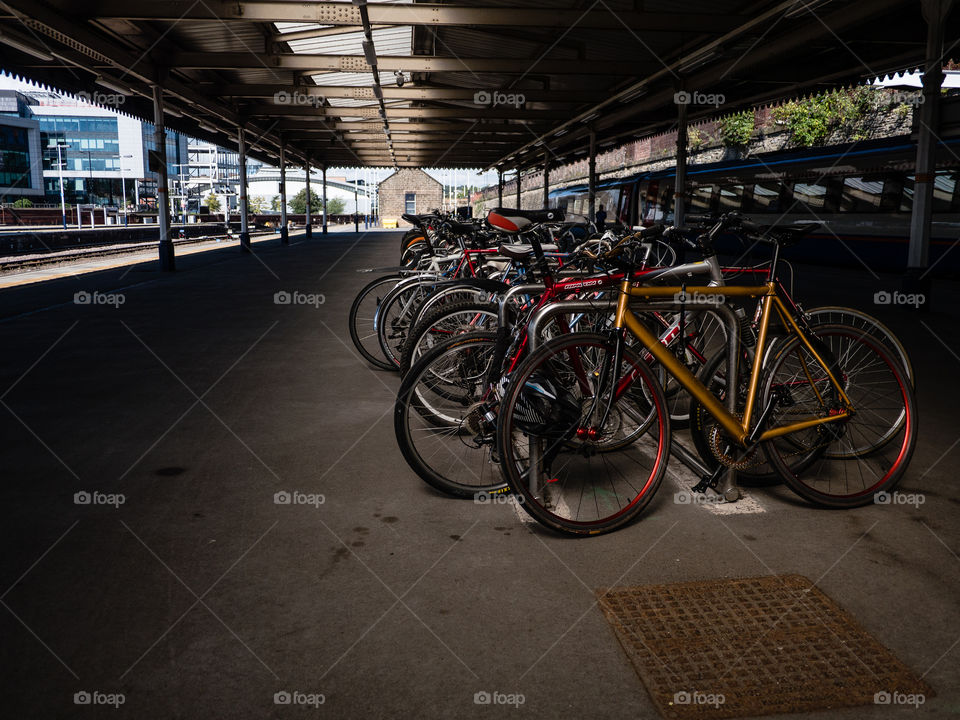Bike park at train station