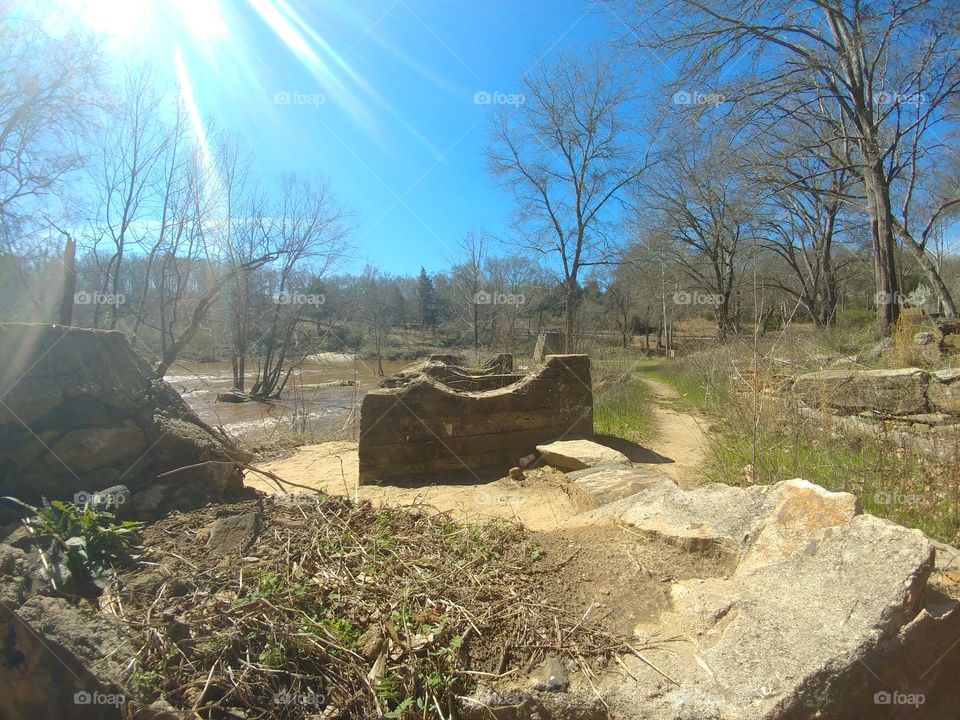 Hiking in Fork Shoals, South Carolina