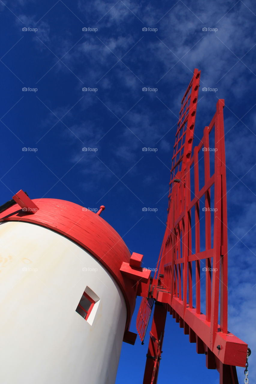 Red windmill