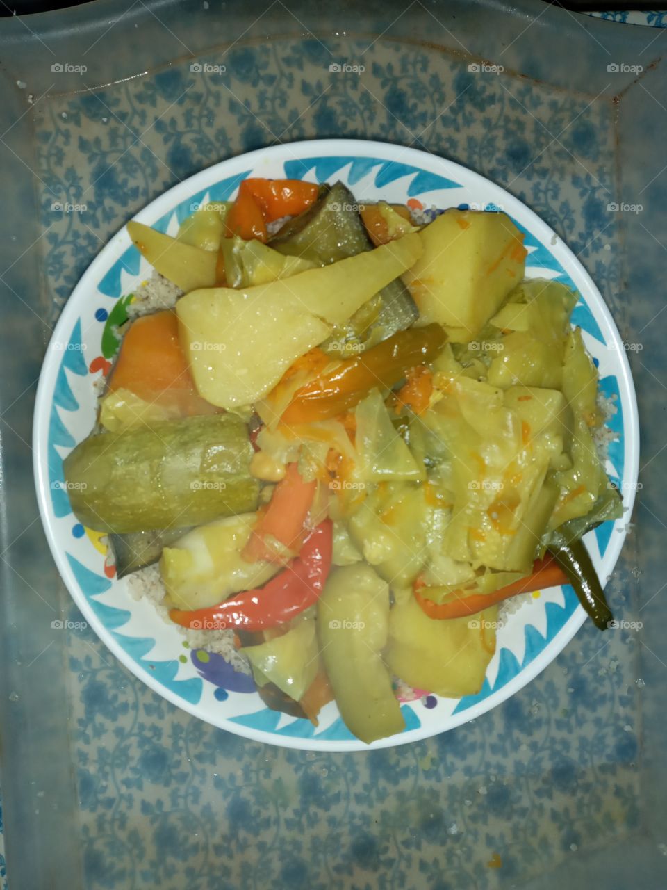 moroccan couscous whit sevn végétale