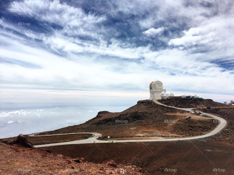 Observatory at summit of Haleakala 