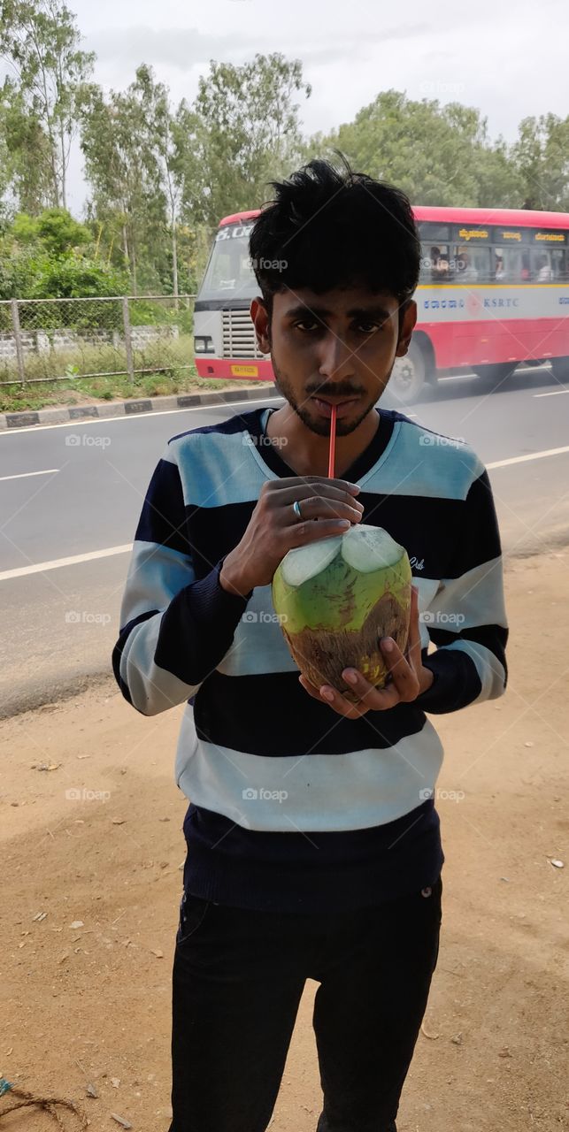 enjoining the coconut water in highway