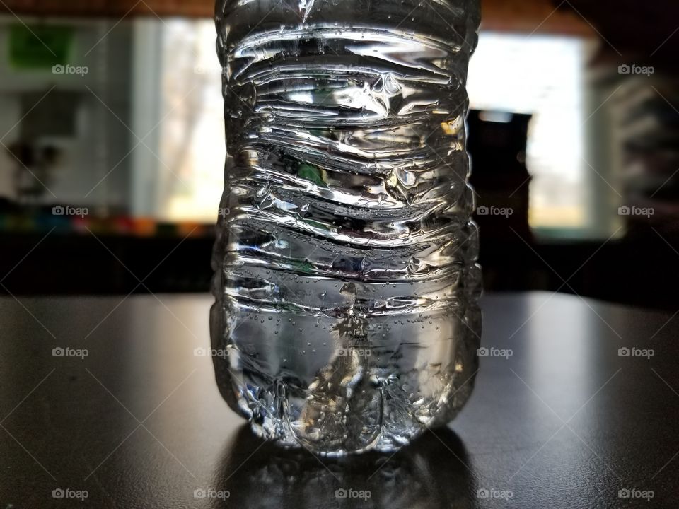 edited water bottle to show the smallest of bubbles