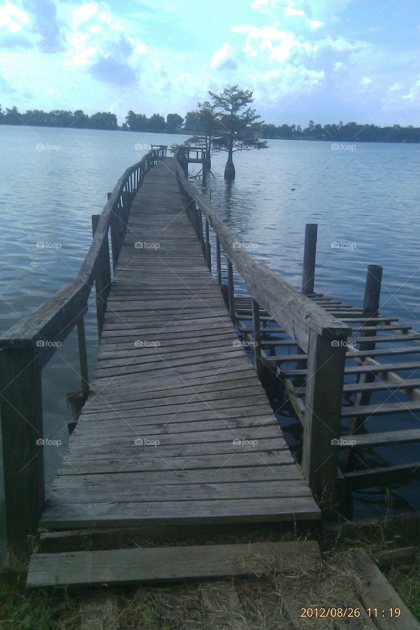 dock. A dock on Lake Chicot, AR