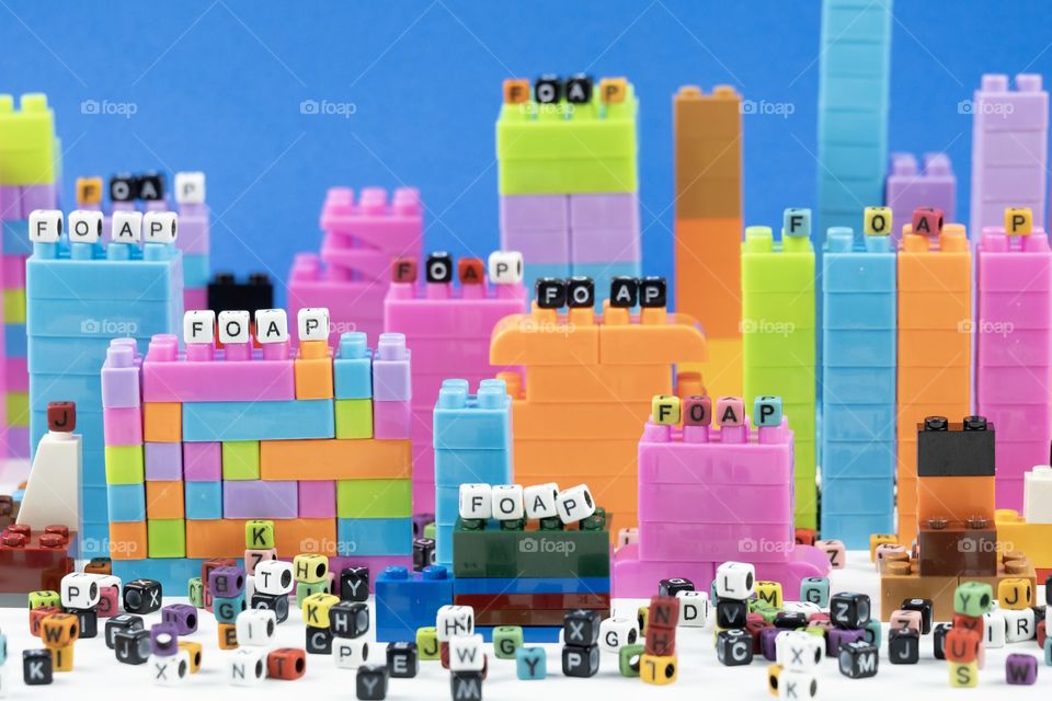 Colorful Rectangle model built to foap city 