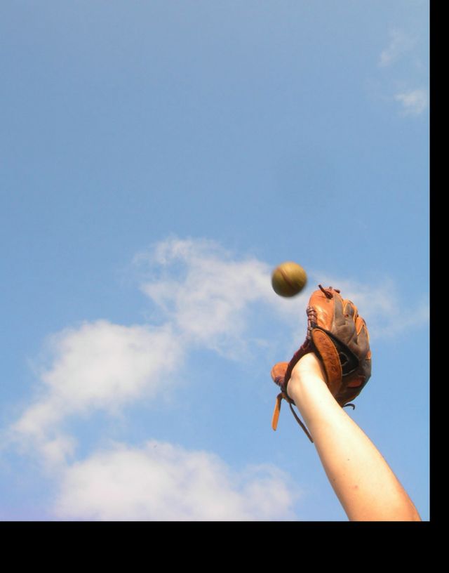 baseball time. high catch