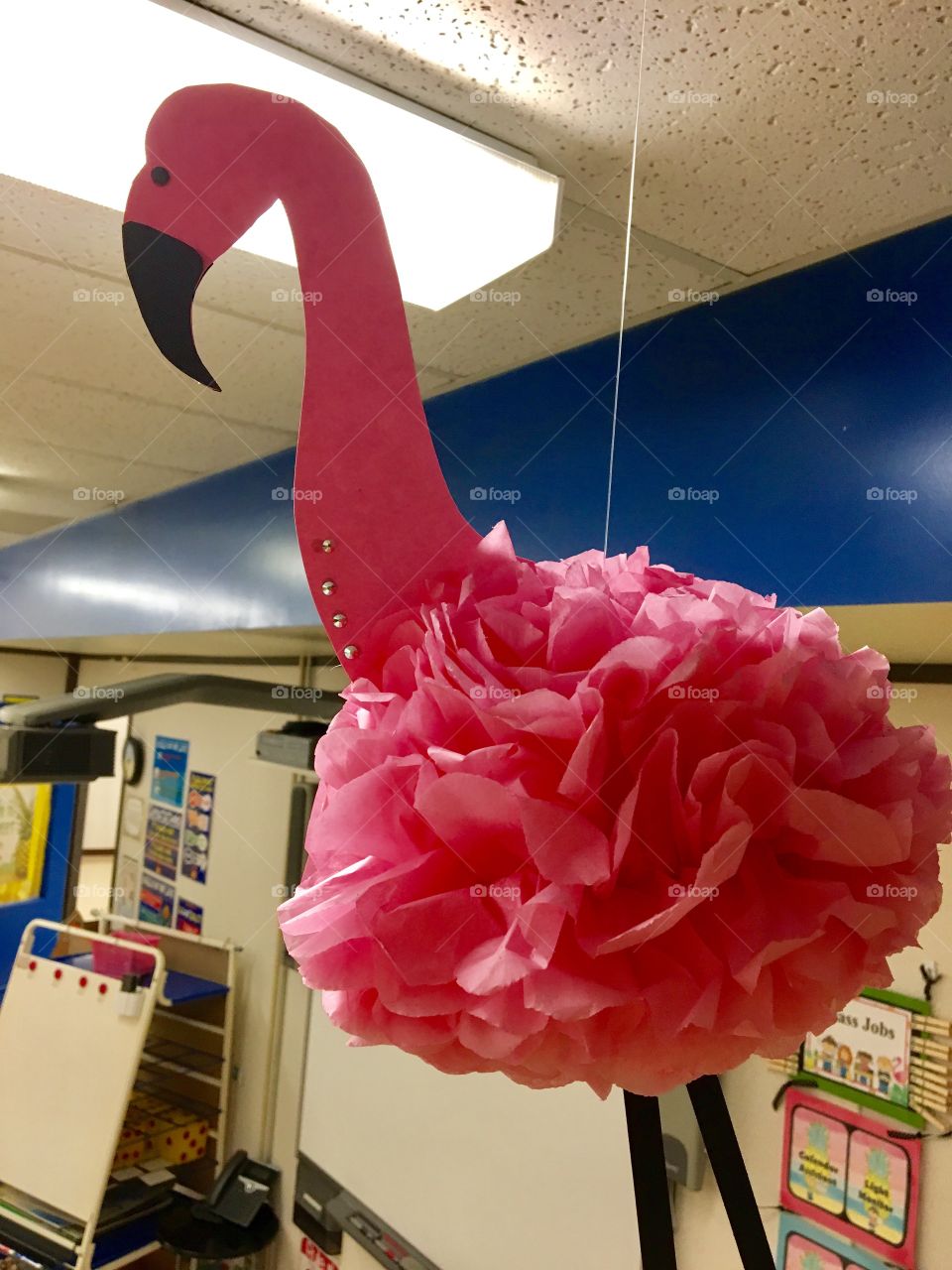 Flamingo Paper Pom