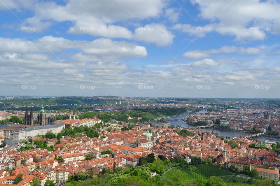 Prague city view 