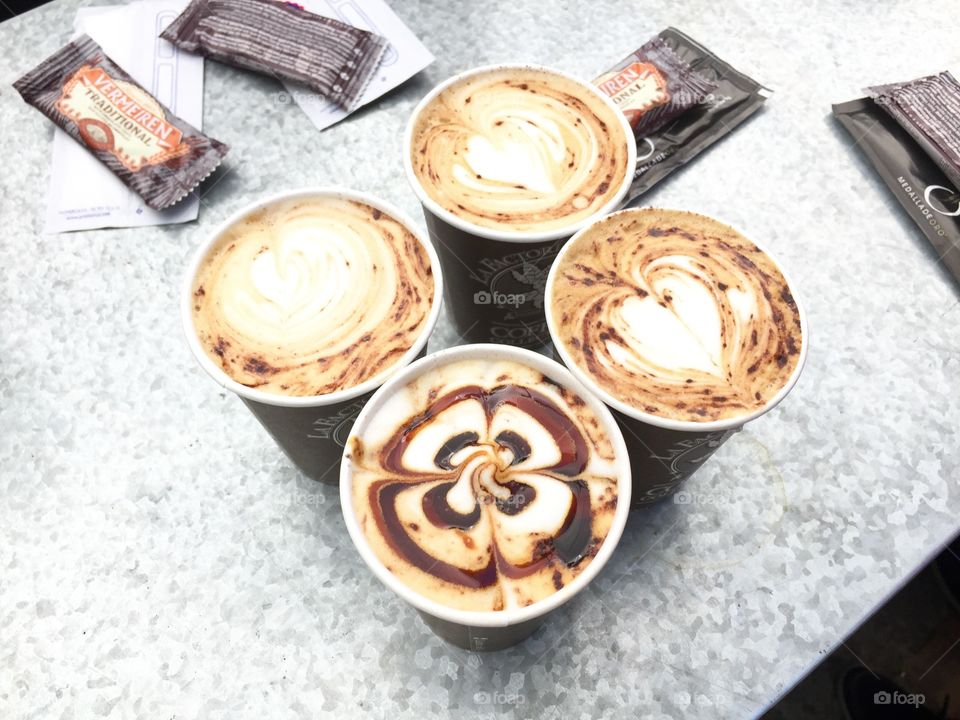 Four coffes 