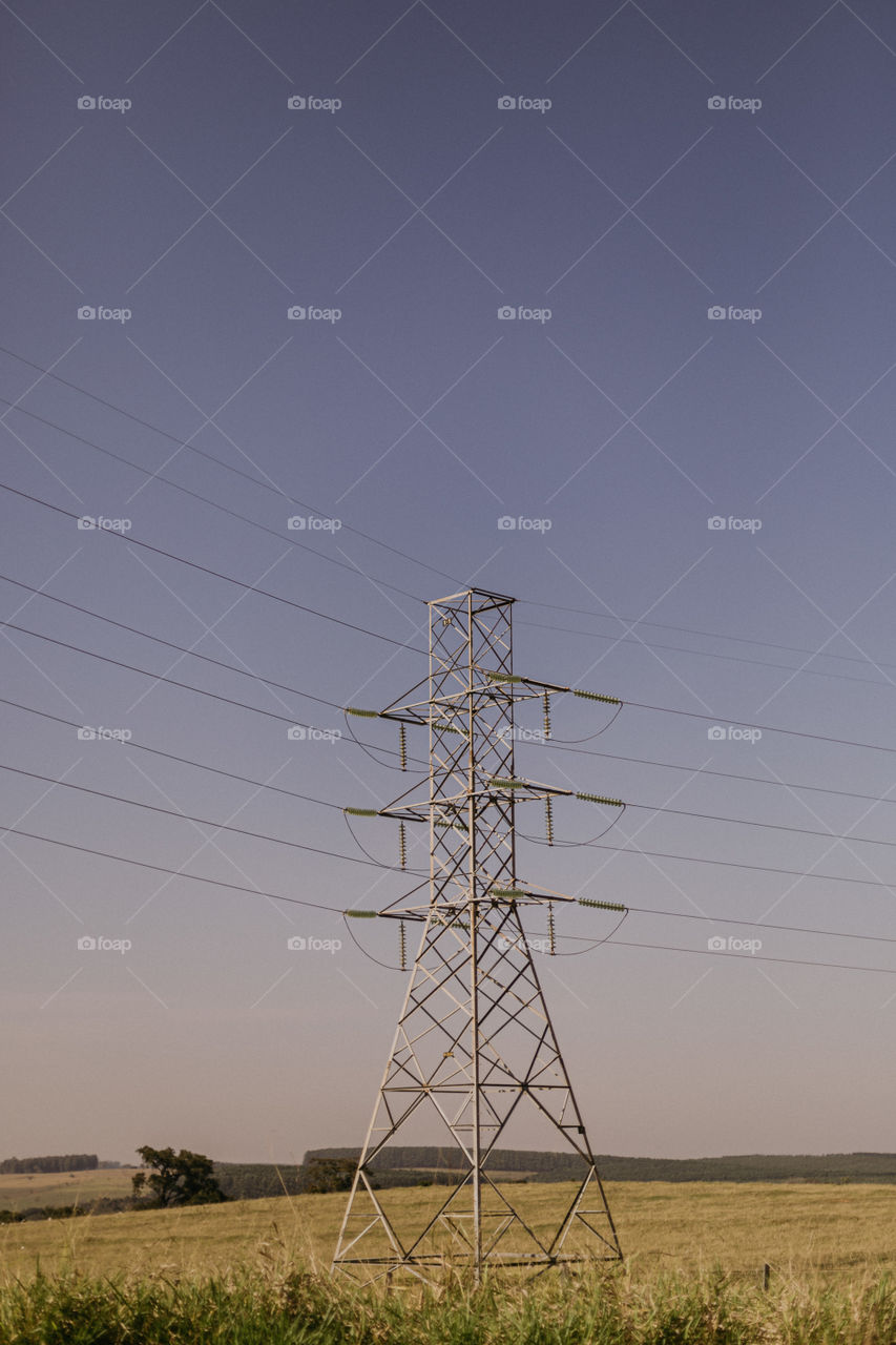 power tower on the road