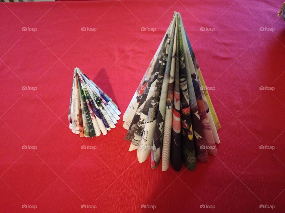 My paper trees. Trees from magazines