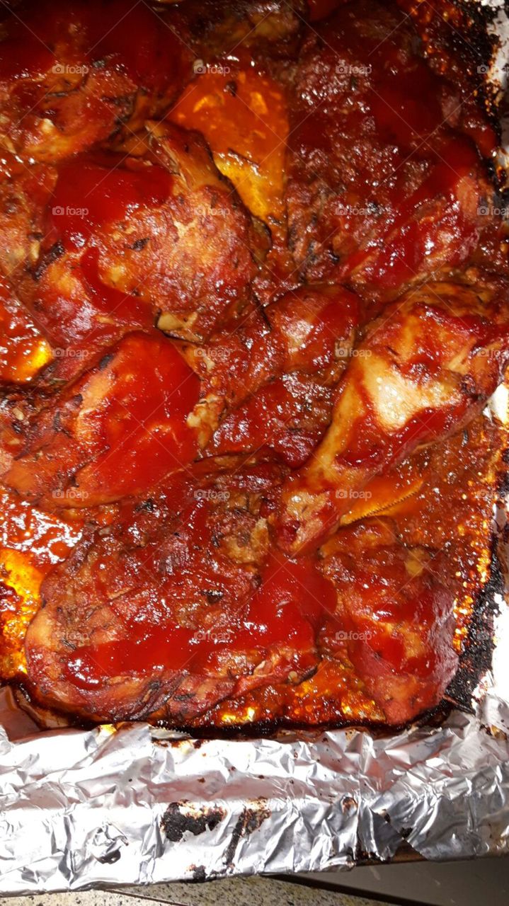 On the plate: BBQ Chicken