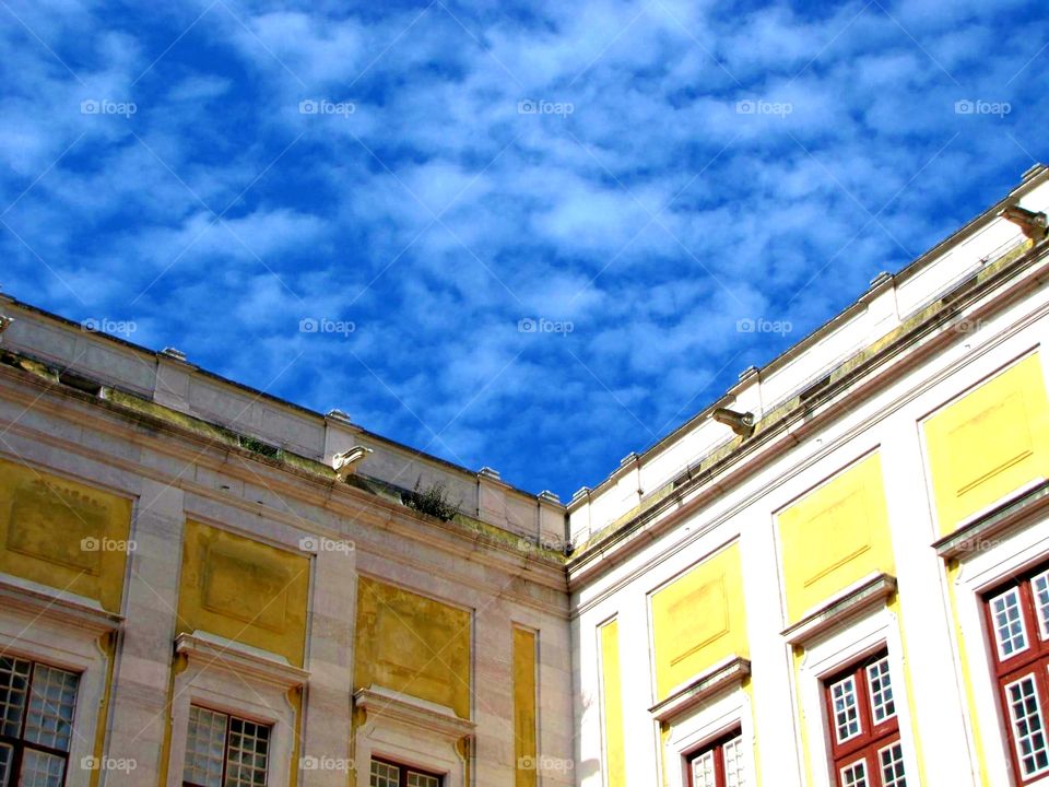 Palace of mafra palacio de mafra portugal sky ceu azul blue nuvens clouds beautiful landscape