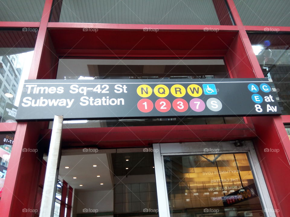 Times Square Subway sign