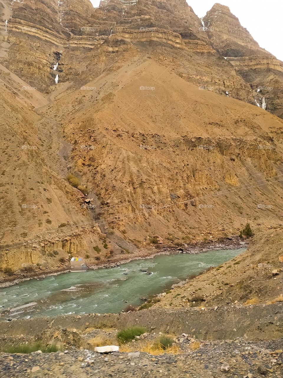 Mountain river in the mountains