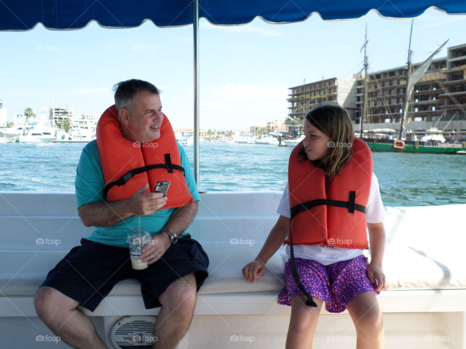 Father and Daughter on Boat Tour
