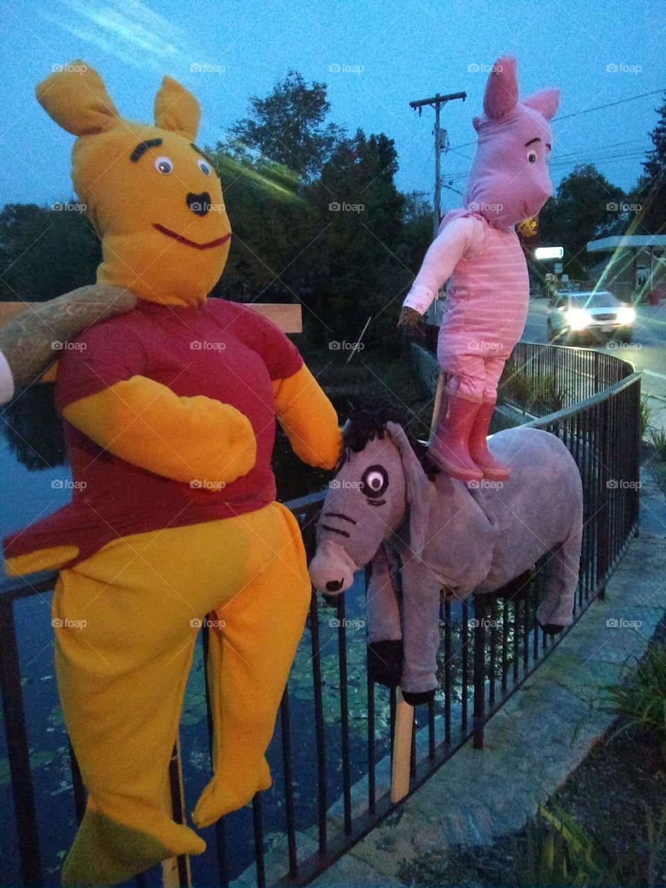 Pooh and Pal out on the town