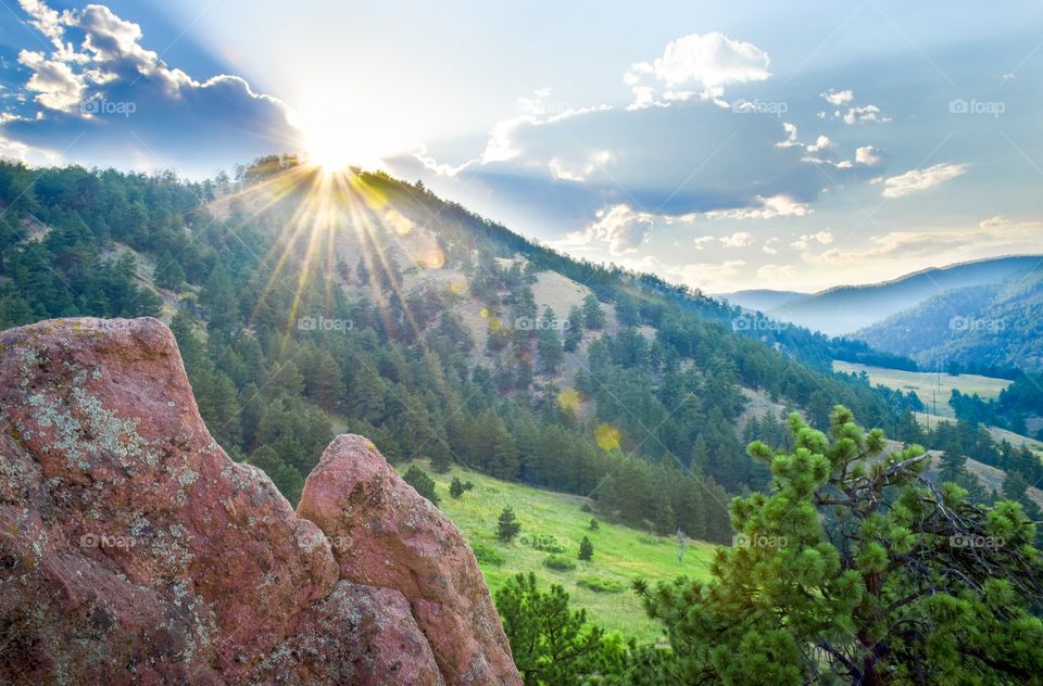 Beautiful view while on a hike in Boulder CO